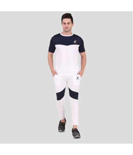 Preen White Polyester Regular Fit Solid Mens Sports Tracksuit ( Pack of 1 ) - None