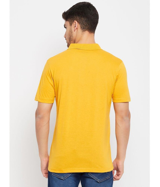 UNIBERRY - Yellow Cotton Blend Regular Fit Mens Polo T Shirt ( Pack of 2 ) - None