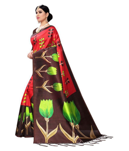 ofline selection Brown,Green,Red Mysore Silk Saree