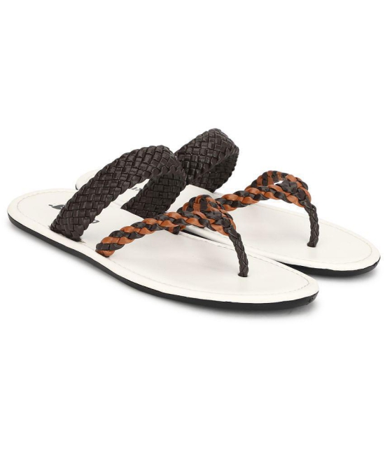 Buxton White Men's Thong Flip Flop - None