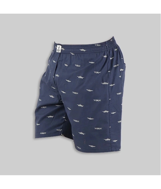 Supersquad Cotton Mens Boxer- ( Navy ) - None