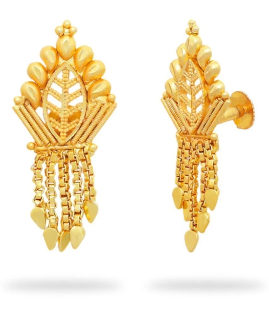 LUV FASHION Golden Chandbalis Earrings ( Pack of 1 ) - Golden