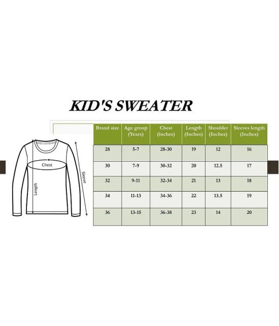 Diaz - Blue Cotton Boys Pullover Sweaters ( Pack of 1 ) - None