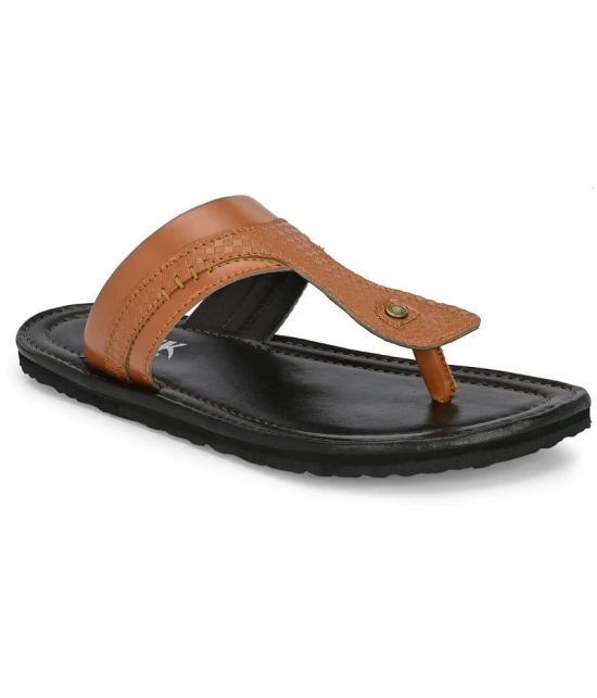 Bucik TAN Mens Leather Slipper - None