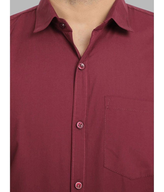 VERTUSY - Maroon 100% Cotton Regular Fit Men's Casual Shirt ( Pack of 1 ) - None