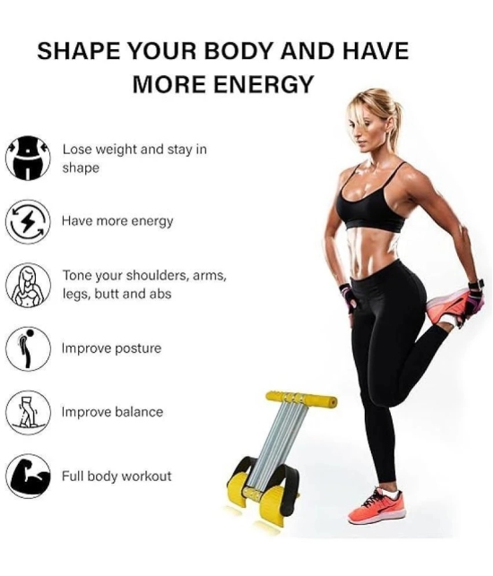 Triple Tummy Trimmer For Men & Women Fat Buster Workout Equipment for Leg Exerciser Sport Fitness Slimming Body building at Home Gym (Triple Tummy Trimmer Yellow)