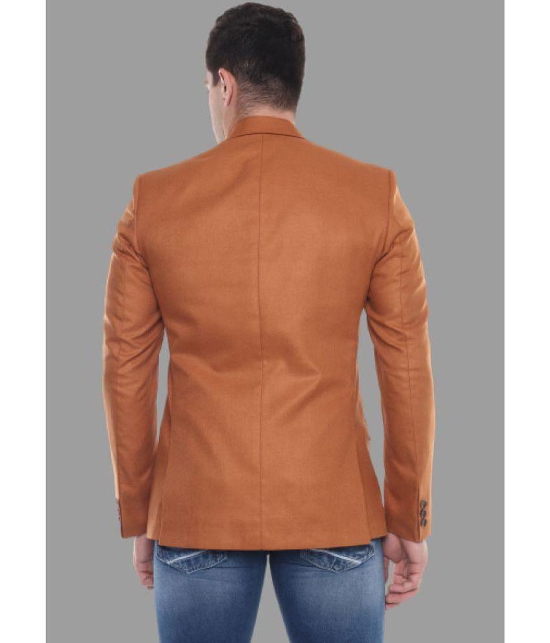 DKGF Fashion - Mustard Polyester Regular Fit Men''s Blazer ( Pack of 1 ) - None