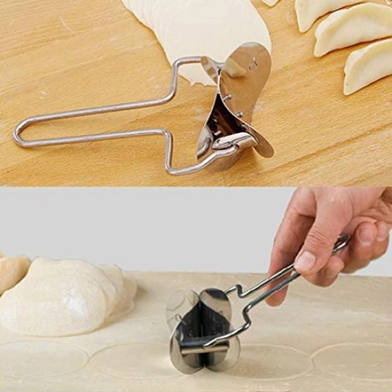 NIDY? 1Pc Stainless Steel Dough Press Dumpling Maker Mould Pie Ravioli Cooking Pastry Tools Circle Dumpling Wrapper Cutter Making Machine Skin Cutter Maker