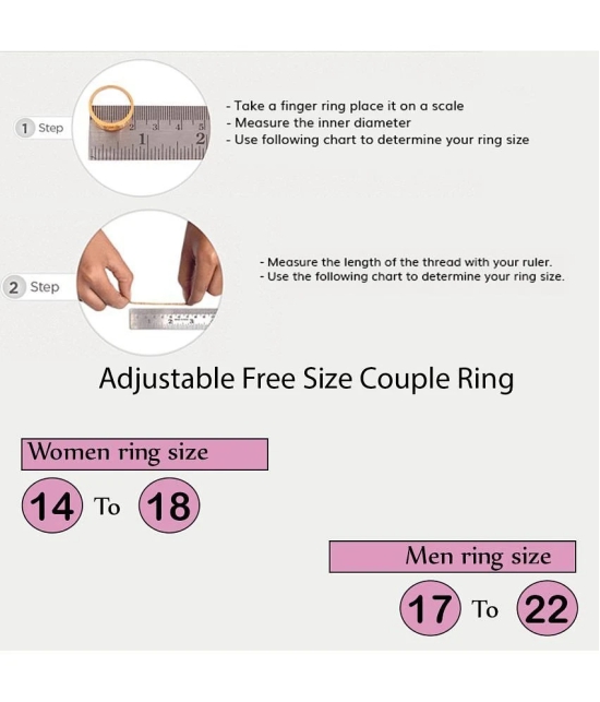 Paola  Some One Speical Couple Ring Set For Valentines  Gifts  Adjustable Diamond  Silver Plated Couple Ring For   Women And Men - None