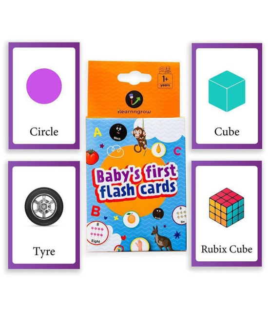 ILEARNNGROW Shape Flash Cards for Kids Early Learning | Easy & Fun Way of Learning 1+ years - Matching objects with their shape - Multi