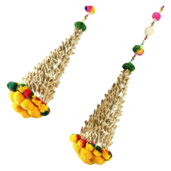 Garvi Gurjari (A Gujarat Govt Enterprise) Bead Toran (8 cm x 8 cm, GSHHDCL142)