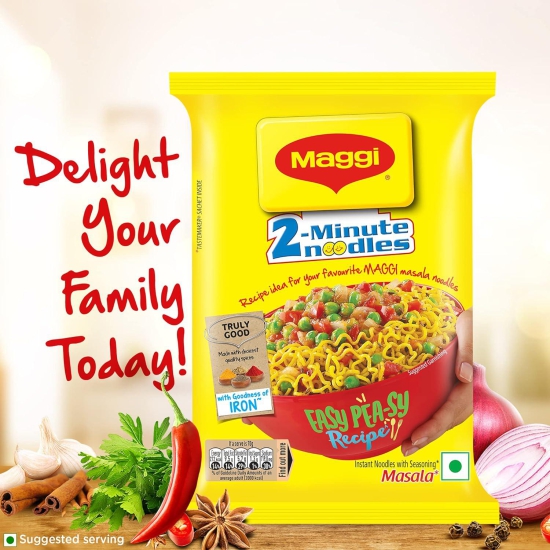 Maggi 2-Minute Masala Instant Noodles 70gm  (Pack Of 12)