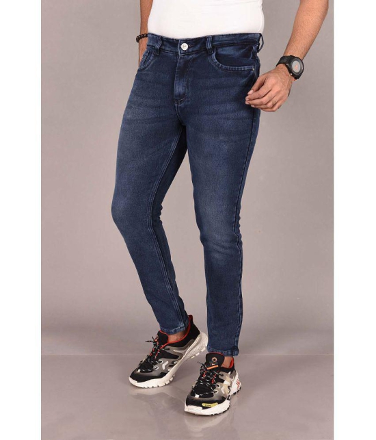 Aflash Slim Fit Faded Mens Jeans - Navy Blue ( Pack of 1 ) - None