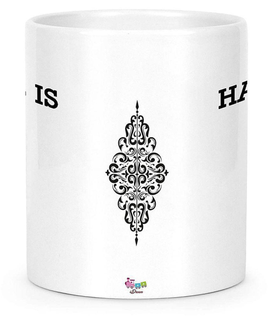 Idream Quote Printed Ceramic Coffee Mug 1 Pcs 330 mL - White