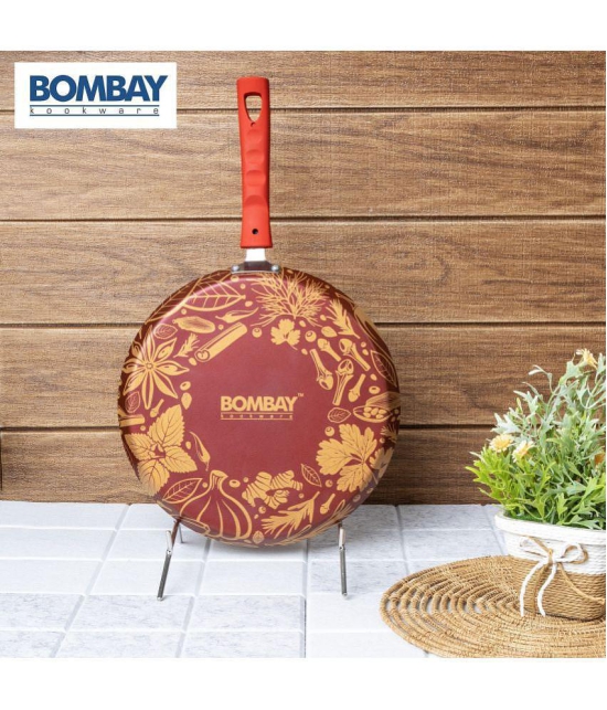 Bombay Kookware - Dosa Tawa Red Aluminium Non-Stick Fry Pan ml ( Pack of 1 )