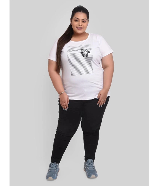 Neo Garments - White Cotton Regular Fit Womens T-Shirt ( Pack of 1 ) - 8XL