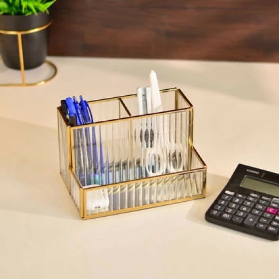 Fluted Glass Multipurpse Organizer