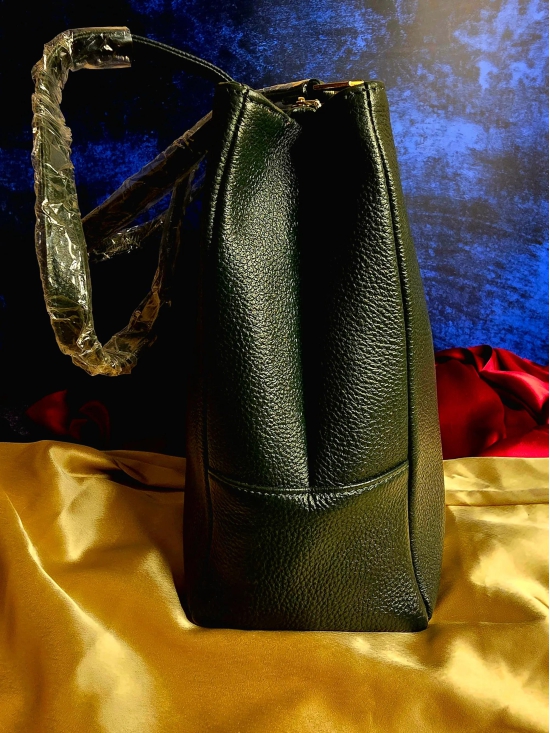 Vogue Verde Leather Bag - Green-GREEN / LEATHER / MODERN