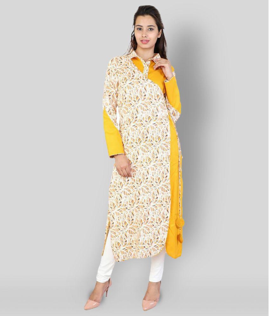 Rangun - Multicolor Rayon Women's Angrakha Kurti - S