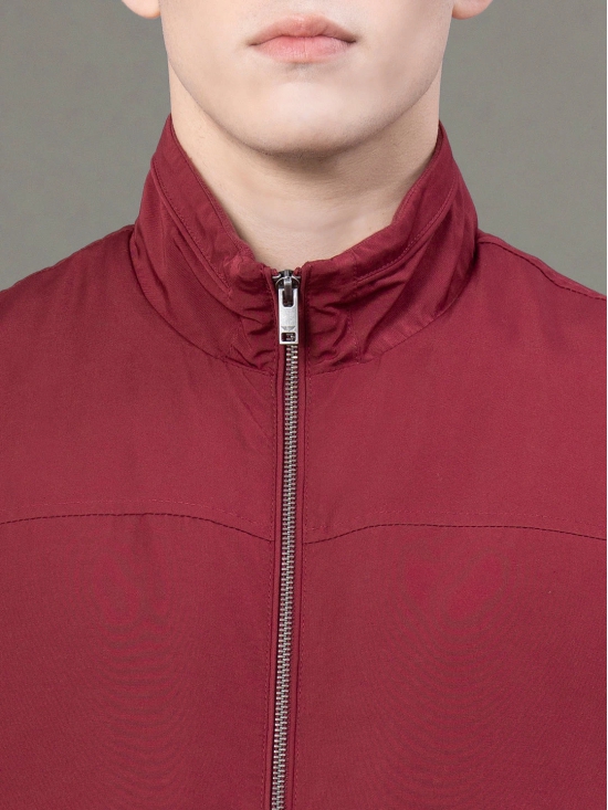 RedTape Stand Collar Bomber Jacket for Men | Classic & Enhanced Comfort