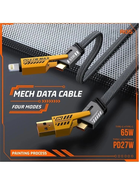 Tecsox Yellow 5 A Type C Cable 1 Meter - Yellow