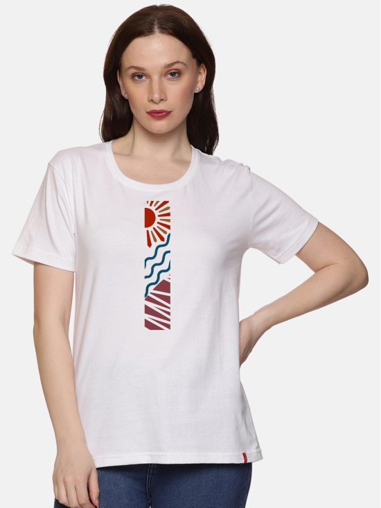 38 Women Cotton Round Neck Printed T-shirts-3XL / Charcoal