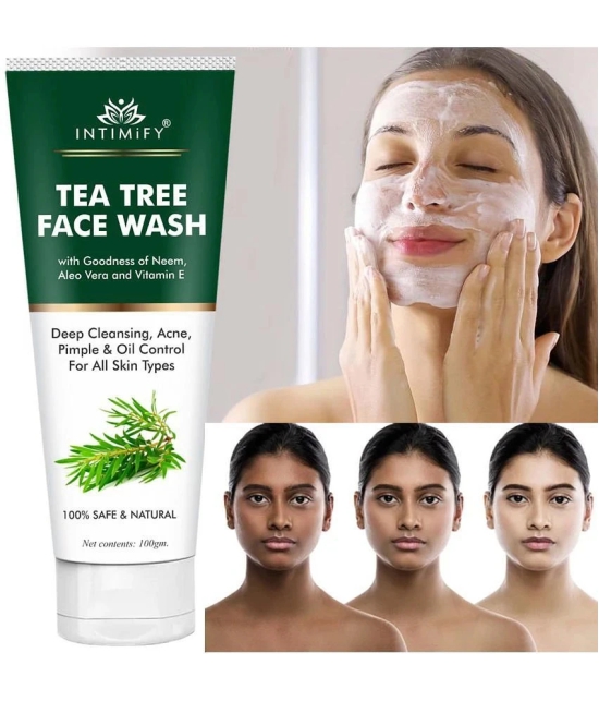 Intimify Tea Tree Oil Removal Face Wash, Skin Brightening Face Wash, Tan Removal, 100 Gms