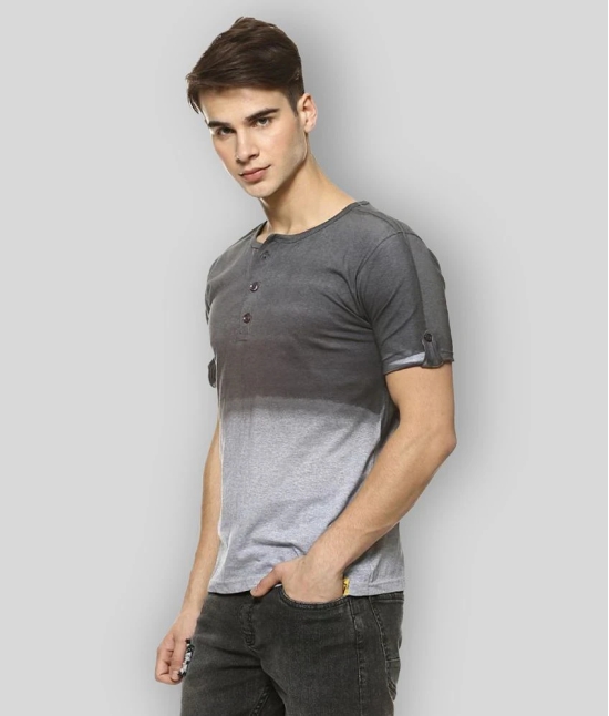 Campus Sutra - Grey Cotton Regular Fit  Mens T-Shirt ( Pack of 1 ) - None