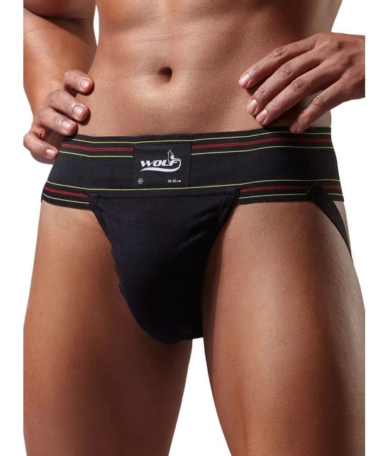 Omtex - Black Athletic Supporter ( Pack of 2 ) - L