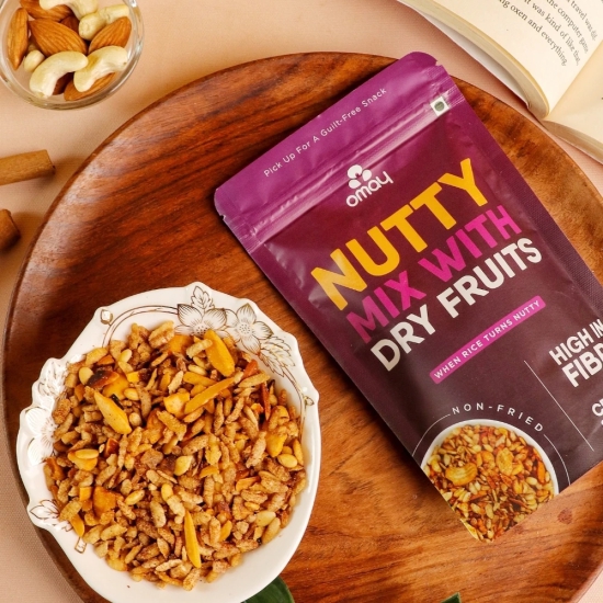 Omay Foods Nutty Mix with Dry-Fruits, 50 gm (4 Pcs)