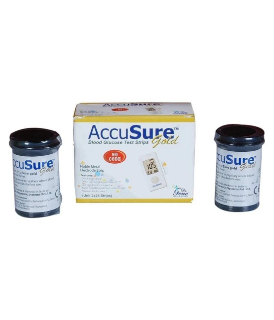 ACCUSURE GOLD 50 TEST STRIPS ONLY(Pack of 1x50)