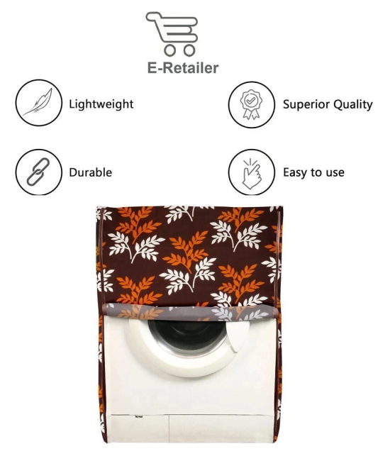 E-Retailer Single Polyester Brown Washing Machine Cover for Universal Front Load - Brown