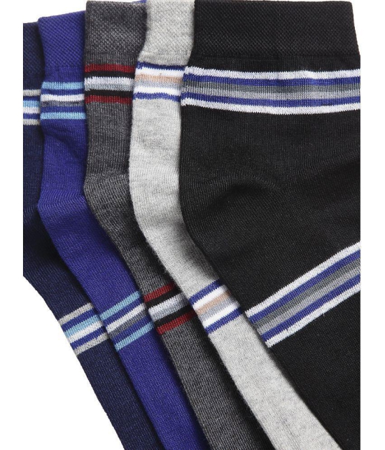 Texlon - Multicolor Cotton Men's Ankle Length Socks ( Pack of 5 ) - Multicolor