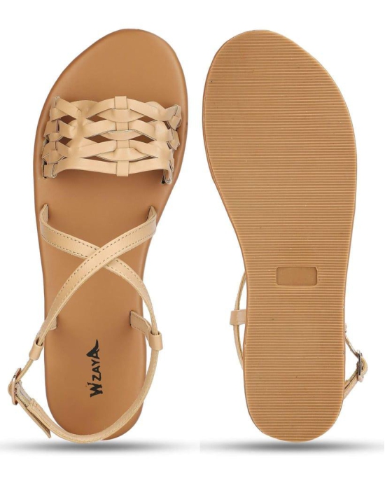 WZAYA Multi Strap Knotted Beige Sandals