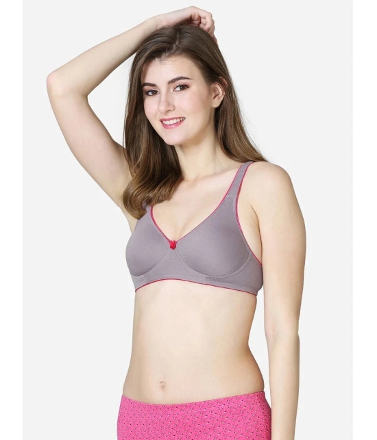 VStar - Light Grey Cotton Blend Non Padded Womens Everyday Bra ( Pack of 1 ) - None