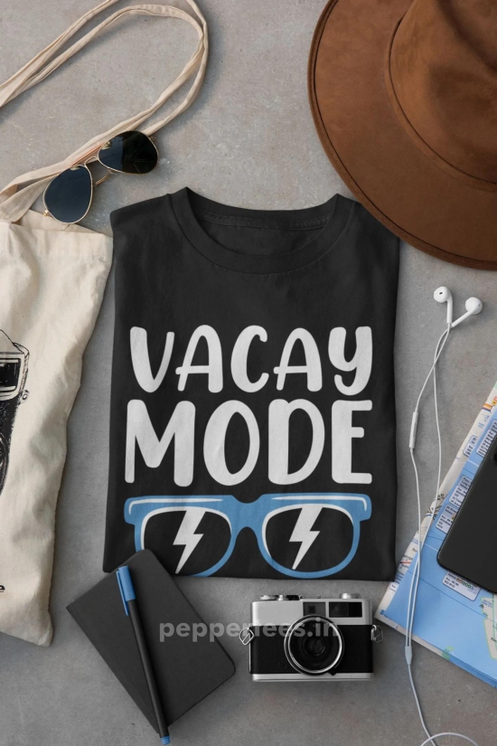 vacay mode t-shirt-L / Black