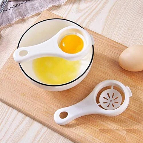 STORE77 5Pcs Egg Yolk Separator Safe Practical Hand Egg Tools Kitchen Cooking Gadgets ABS Egg Whites Strainer Filter Egg Dividers 12.7 x 6 cm