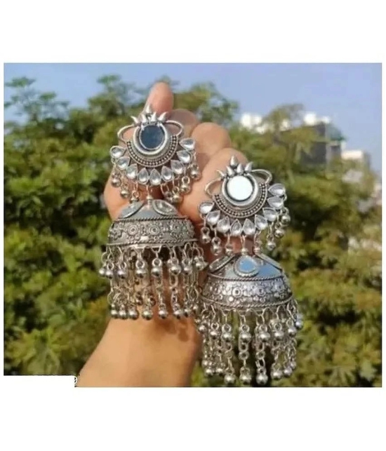 Samridhi DC Silver Jhumki Earrings ( Pack of 1 ) - Silver