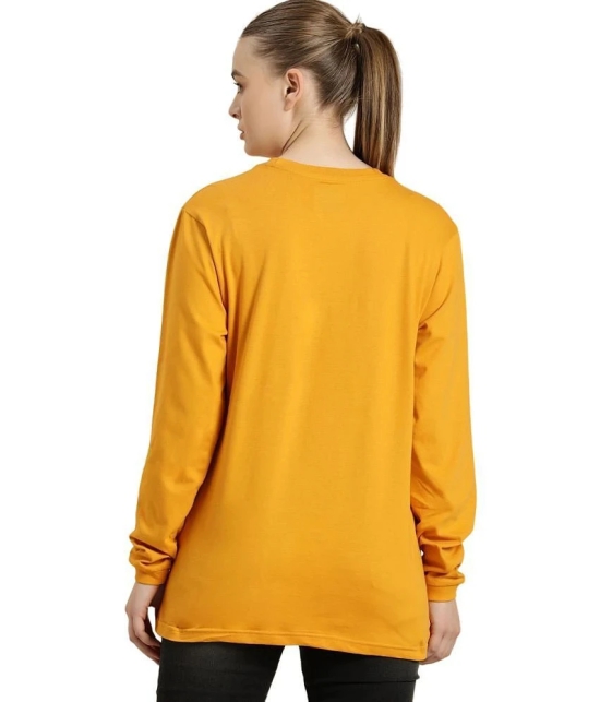 PPTHEFASHIONHUB - Mustard Cotton Blend Loose Fit Womens T-Shirt ( Pack of 1 ) - None