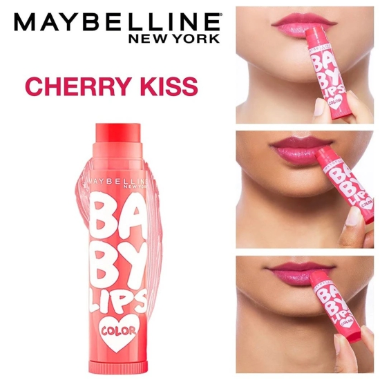 Maybelline New York Lip Balm, With Spf, Moisturises and Protects From the Sun, Pink Lolita & Baby Lips Cherry Kiss, 4g