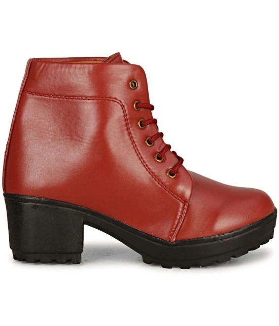 Commander Shoes - Red Womens Ankle Length Boots - None