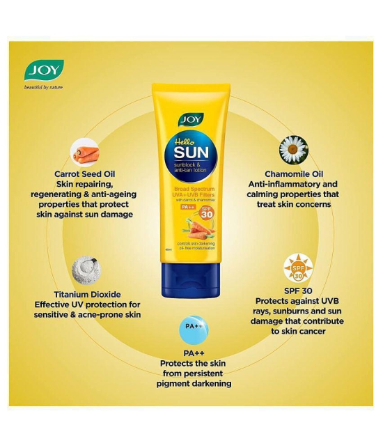 Joy Hello Sun SunBlock & Anti Tan Lotion Sunscreen SPF 30 - 120 ml