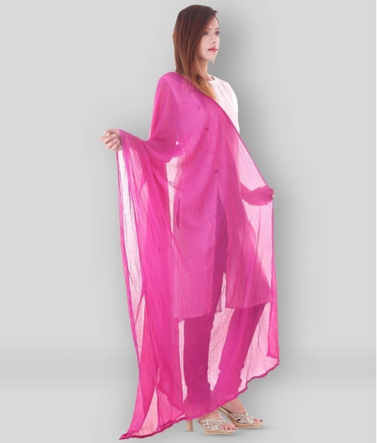 Apratim Pink Chiffon Dupatta - Single