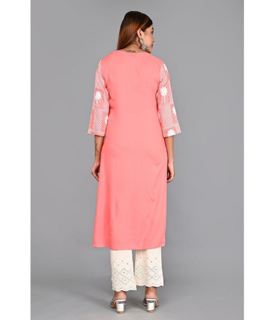 AMIRA'S INDIAN ETHNICWEAR - Peach Rayon Women's Stitched Salwar Suit ( ) - None