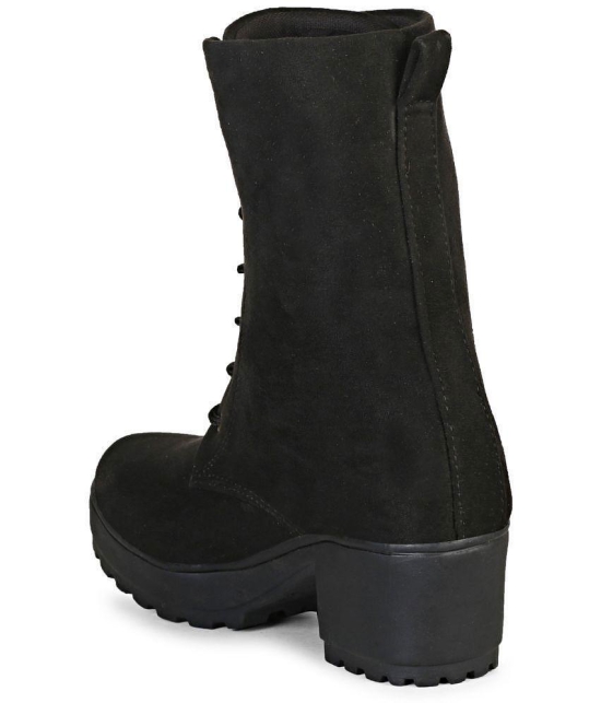 Commander Shoes - Black Women''s Mid Calf Length Boots - None