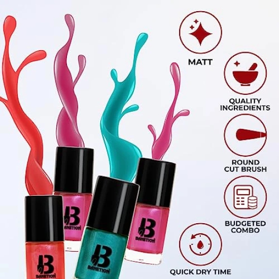 BANETION 9 ML Makeup Collection, Mini Nail Kit, Paraben Free, Long Lasting Formula, 12 in 1 Combo