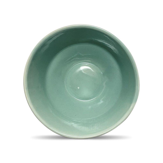 Ceramic Dining Sprinkle Off-white & Green ceramic Serving Bowl