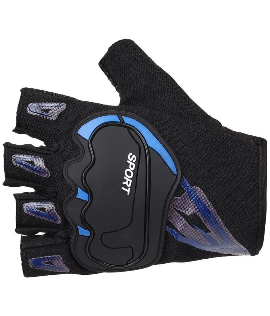 Auto Hub Half Fingers Nylon Riding Gloves ( Pair of 1 ) - Free Size