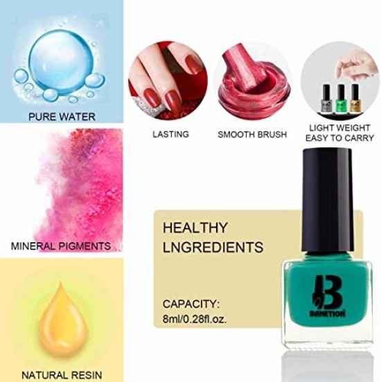 BANETION Nail Lacquer Paint Quick Dry Long Lasting Easy Application On Nails | Matte Finish Combo Of Neon and pastel shade colors for Women (Pack of 6)