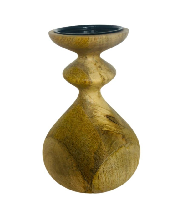 Round shape beautiful Wooden candle holder 22cm